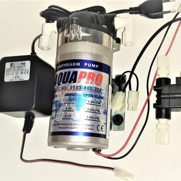 Помпа для систем обратного осмоса Aquapro PM6689 с блоком питания 100 GPD, 24 В, 1,3 л/мин