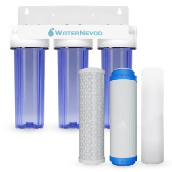 Питьевая система WN для удаления железа, тяжелых металлов, органики, мутности, 3 ступени, 10SL-1