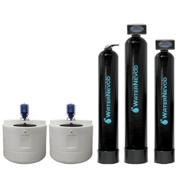 Комплексная система очистки воды WaterDose Twin Standart 08-10-08 для 4 потребителей, сброс 200л